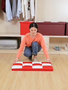 กล่องเก็บของพับเก็บได้ เก้าอี้สตูลเก็บของ วัสดุหนังพียู กล่องใส่ของอเนกประสงค์