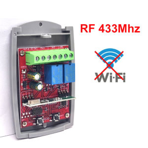 Tuya WIFI Garage Door Opener Gate Receiver 2ch 433mhz 433.92mhz Universal Fixed Rolling Code Multi Brand Controller Switch