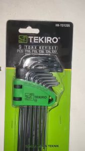 Kunci L Bintang Set TEKIRO 9 Pcs & Tamper Torx Key Set