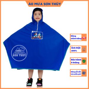 Áo mưa trẻ em cánh dơi Sơn Thủy nhựa PVC an toàn siêu bền - áo mưa cho bé trai bé gái hình in hoạt hình đáng yêu
