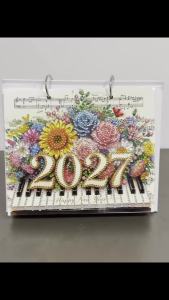 DIY Diamond Painting Calendar Ornament with Tool DIY Resin Paintings Desks Kit Non-Fading for Office Home Interior Decoration