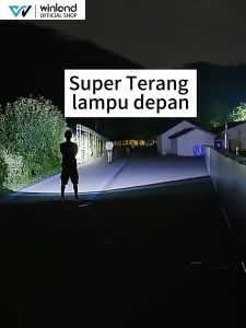 WINLAND Senter Kepala Cahaya Super Terang Senter Kepala Penyebaran Zoom 150 Watt 1000 Lumen
