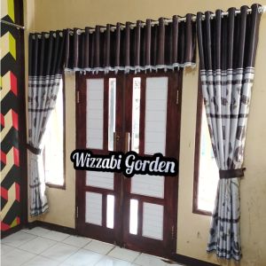 GORDEN PONI 1 SET LENGKAP JENDELA PINTU TENGAH RUANG TAMU MODEL MINIMALIS BAHAN BLACKOUT IMPORT