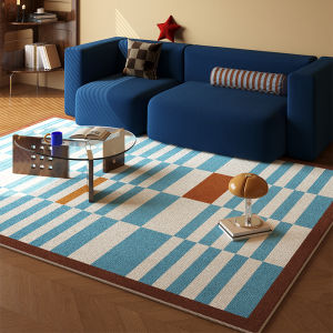 Luxurious Blue Bauhaus Style Living Room Bedroom Carpet