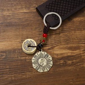 ผ่านพิธีแล้ว‼️ พวงกุญแจกระจกมงคล ยันต์แปดเหลี่ยม พวงกุญแจกระจกพลังเทพมงคล หยินหยาง ยันต์ 8 ทิศ ยันต์แปดเหลี่ยม และเหรียญจีนโบราณ  คุ้มครองดวงชะตา แก้ชง นำโชค เสริมดวง ปรับฮวงจุ้ย