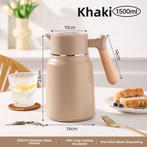 YIYIPAI | 316L Stainless Steel Red Insulated Thermal Carafe Large Capacity