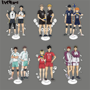 Bandai | Haikyuu Anime 2D 15cm Acrylic Decorative Desk Items Cartoon Style Perfect Gift for Anime Fans Student Desk Accessories