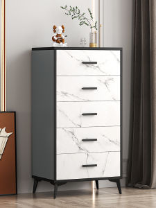 Accessible Luxury Chest of Drawers Bedroom Storage Cabinet Solid Wood Drawer Style Locker Small Apartment Minimalist Modern Living Room Five-Bucket Cabinet