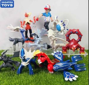 Pokemon figures Ash Ketchum Groudon Kyurem Kyogre Blaziken Xerneas Volcanion Lugia Reshiram Zekrom C101 pokemon model pokemon toys moncolle