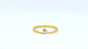 Happy Jewelry แหวนเพชรเม็ดเดี่ยว 9k 37.5% เพชรเกสร ME570