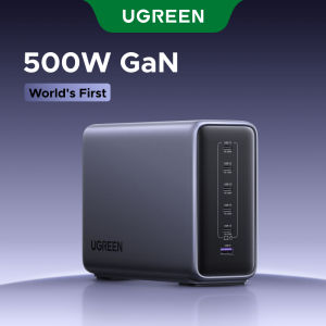 UGREEN 500W GaN 6-Port Fast Charger 5C1A 5 Type-C 1 USB-A Charger for Laptop Power Adapter MacBook Pro/MacBook Air M3 M2 M1 iPad Air M2 13" 2024 Dell XPS iPad Mini/Pro Galaxy S25 S24 Ultra Z Fold5 M14 Z Flip5 Pixel and More