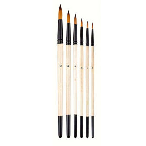 6pcs Artist Paint Brush Set Professional Anti-Shedding Tips Paintbrushes For Acrylic Oil Watercolor Acrylic Painting