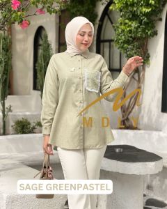 MDLY KINA  Atasan Kemeja Katun Wanita Terkini Kina Shirt by Mdly .