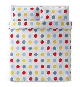 BRUKSVARA บรุคส์วอร่า ชุดเครื่องนอน 4 ชิ้น หลากสี/ลายจุด 240x220 ซม.