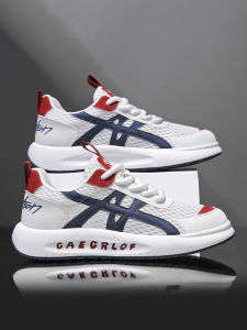 Mens Casual Trendy Shoes Ultra-Thin Breathable Sporty Dad Sneakers Hollow-Out Design Anti-Slip Deodorant Summer New Arrival