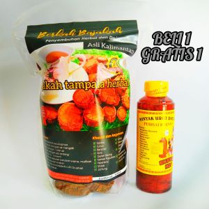 akar kayu bajakah tampala super kalimantan 500 gram-bonus 1 botol minyak urut dayak 250 ml