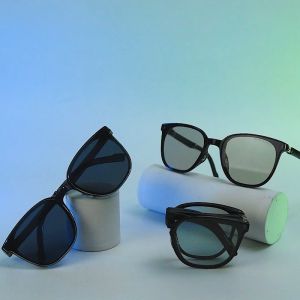 Berrybarton Kacamata Hitam Lipat Anti UV400 Outdoor Sunglasses Kacamata Kotak Lensa Nylon Coating Pria Wanita SL 892
