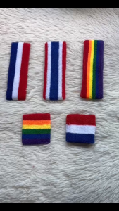 ผ้าคาดศีรษะ และปลอกรัดข้อมือ เนื้อผ้านุ่ม สวมใส่สบาย ซับเหงื่อได้ดีเยี่ยม ยืดหยุ่นได้ดี 07-D3