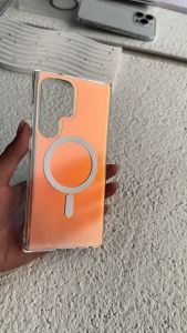 Ốp Lưng Đổi Màu Samsung S22/ S22 Plus/ S22 Ultra Samsung S23/ S23 FE/ S23 Plus/ S23 Ultra Lưng Cứng Mờ Chống Bám Vân Tay Chống Sốc Có Gờ Bảo Vệ Cam