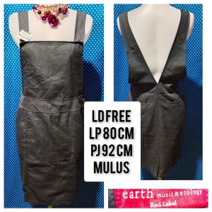 OL (OVERALL) MINI DRESS BACKLESS GREY(EART MUSIC ECOLOGY) 351