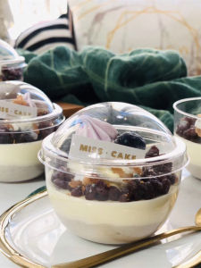 ถ้วยพลาสติก PS ทรงกลมสำหรับทำขนม ถ้วยนมเจลลี่ ถ้วยขนม ถ้วยมูส ถ้วยเทอร์ราซู ถ้วยพลาสติกแบบใช้แล้วทิ้ง