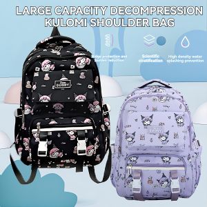 44cm Kuromi Bag Sanrio Beg Aesthetic Korean Style Student School Bag Large Capacity Adjustable Bags