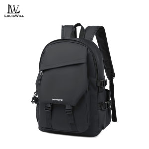 ฟิล์มกันน้ำสำหรับผู้ชาย LouisWill กระเป๋าสะพายเดินทางแบคแพ็คกระเป๋าธุรกิจกระเป๋าสะพายวิทยาลัยกระเป๋าสะพายไหล่แบบลำลองกันขโมยกระเป๋าเป้สะพายหลังกระเป๋านักเรียน