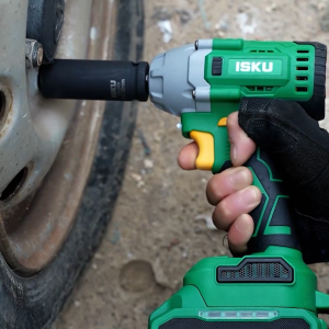 ISKU Cordless Impact Wrench Brushless 21V 350N.M Torsi Battery 350N.M Mobil Kunci Impact Wrench 21V