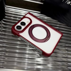 Ốp Lưng Từ Tính Xoay 360 Độ Cho iPhone DUO 2026 Mờ Trong Suốt Tích Hợp Đế Sạc Không Dây Kèm Giá Đỡ