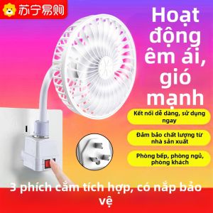 Quạt Mini Gắn Tường Dùng Trong Nhà Bếp Nhà Tắm Quạt Điện Nhỏ Dùng Tại Nhà Bằng Thép Không Gỉ Cáp Điện Quạt Phòng Tắm Quạt Nhà Bếp