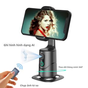 Giá Đỡ Điện Thoại Tự Động Theo Dõi Khuôn Mặt Với Điều Khiển Từ Xa & Cử Chỉ 360 Độ ° Giá Đỡ Bàn Xoay Đa Năng Cho Tất Cả Các Thương Hiệu