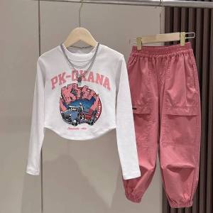 Stylish Trend Girls Set Overalls Autumn Spring