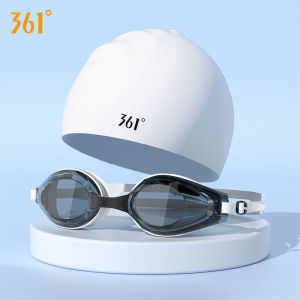 361° Professional Swimming Goggles HD Myopia Degree Training Goggles Waterproof Anti-fog Swimming Goggles Glasses Swimming Cap Set Swimming Equipment