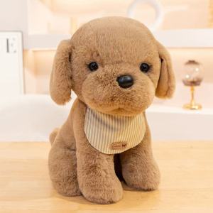 22/30cm simulation new companion bib puppy stuffed plush toy cartoon anime cute pillow childrens birthday gift fun doll