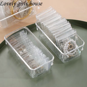 【♡Lovely girls house♡】Transparent Dustproof Jewelry Storage Book Earrings Necklaces Rings Antioxidant Anti-Rust Ziplock Sealed Bag