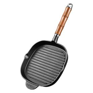 Olodo | Ribbed Non-stick Cast Iron Frying Pan