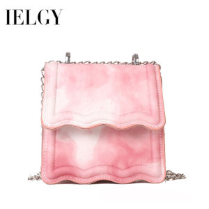 IELGY nữ túi vuông nhỏ nhuộm kiểu cột thắt phong cách đơn giản túi Bánh quy một bên vai túi đựng tài liệu