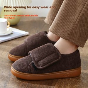 Anti-Slip Warm Open-Entry Slippers for Seniors and Adults