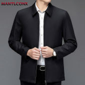 Loose Casual Solid Mens Business Jacket Social Blazer Quality Middle Aged Mens Jacket Outerwear for Men Office Dress Coat 3XL