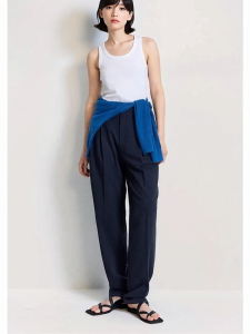 Fine-spun Pleated Harem Long Pants Loose and Casual