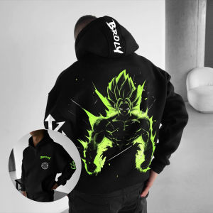 Broly Anime Men Women Hooded Sweatshirt Dragon Ball Z Graphic Pullover Streetwear Oversized Casual Hoodie Spring Autumn Y2k Tops