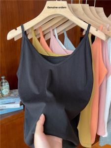 Womens Cotton Linen Sleeveless Tank Top Thin Strap Loose Lightweight Summer Outerwear T-Shirt Suit Inner Match Casual Shirt