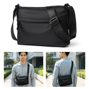 MENSPE Men Bag Fashion Shoulder Bag Cross Body Bag Casual Handbag Multiple Pocket Design Large Capacity Waterproof Lightweight Casual Sport Street Bag