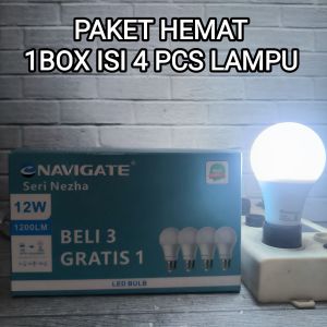 NAVIGATE NEZHA Lampu bohlam LED hemat energy hemat listrik harga paket isi 4pcs 4 buah bohlam ekonomis super terang bergaransi 3W 4W 5W 6W 7W 8W 9W 10W 11W 12W 13W 14W 15W 16W 18W 19W 20W 21W 22W 23W 24W 25W 26W 28W 30W 32W 35W 36W 38W 40W