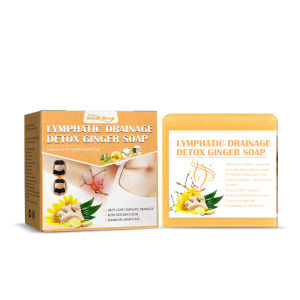 South Moon Ginger Lymph Soap Ginger Lymph Drainage to Remove Big Belly Firmen Skin and Shape Skin Lymphatic Drainage Ginger Soap Natural Organic Ginger Shower Gel Relieve Vein Body Cleaning Firming Shaping Slimming Detox Soap