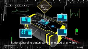 FAST DELIVERY FOXSUR Charger Aki Mobil Motor Digital Otomatis Super Cepat 130W 12/24V 150Ah with LCD