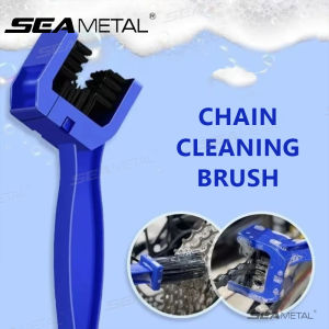 SEAMETAL Motorcycle Bicycle Chain Cleaner Chain Brush Mountain Road Motorbike Cycling Flywheel Brush Cleaning Tool Accessories