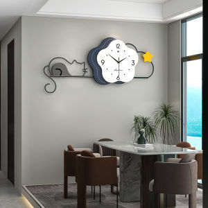 Minimalist Nordic Modern Quartz Wall Clock Creative Mute Large Fashion Clocks Home Living Room Restaurant Entrance Decorative wall watch 80x38cm