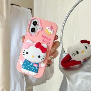 🥰💕COD + FreeShipping🥰💕เคสซิลิโคนนิ่มลายลูกแมวการ์ตูนพร้อมขาตั้งสำหรับ IPhone 16 15 14Promax 14 15บวก13 12 Pro Max 11 12pro เคสโทรศัพท์