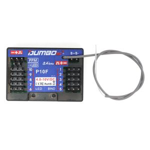 DUMBORC P10F P10FG 10CH 2.4GHz Receiver Voltage Return for DDF-350 X6PM-350 X6 X4 Transmitter RC Vehicle Car Crawler Tank Boat